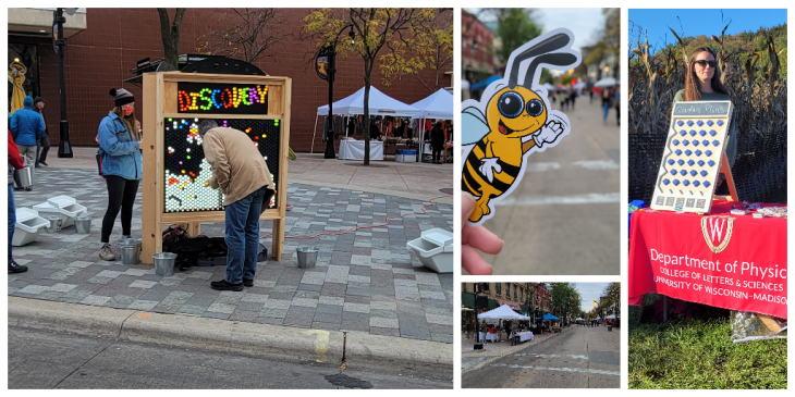 Collage of photos of scientists at Wisconsin Science Festival